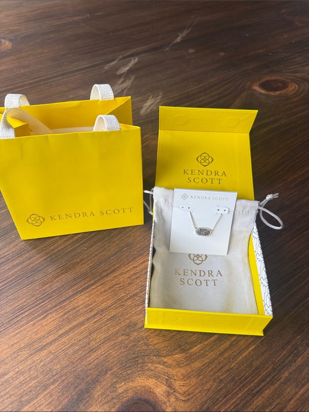 Kendra Scott Elisa Gold and Black Sparkle Necklace - NWT
